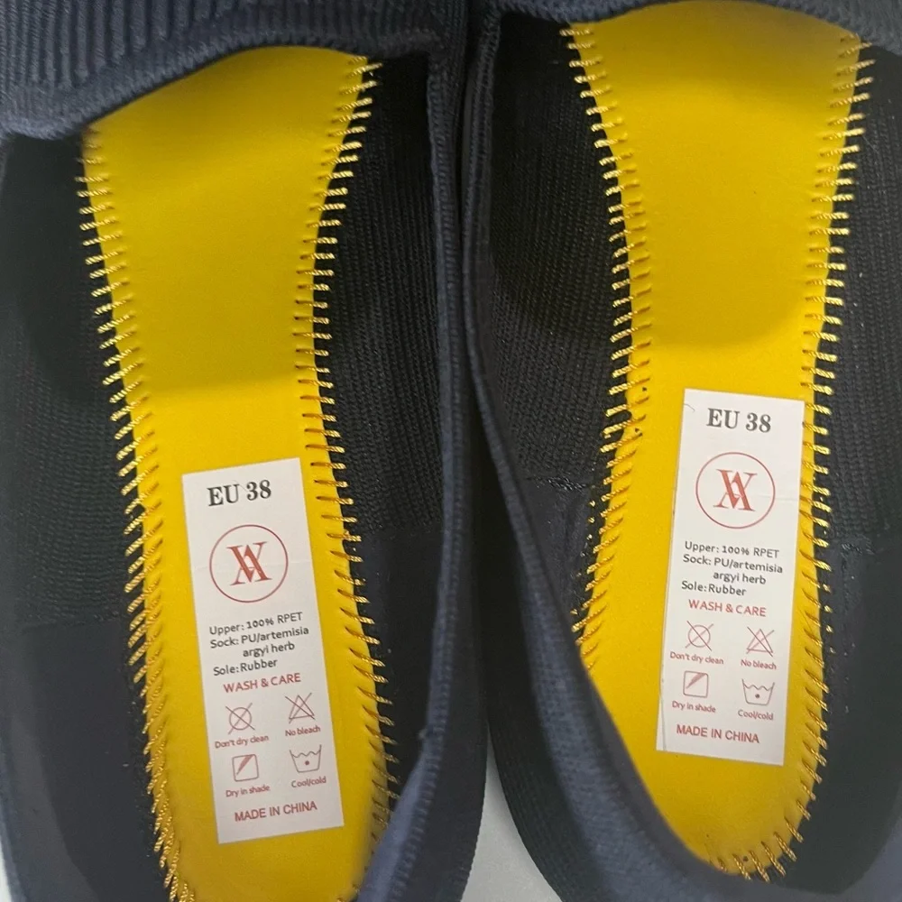 Vivia Square-Toe Loafers (Samantha) Sz 38 in Navy - Picture 11 of 16